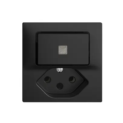 Combinazione lum.A-R/1L+T13 EDIZIOdue nero, con lente, LED giallo 