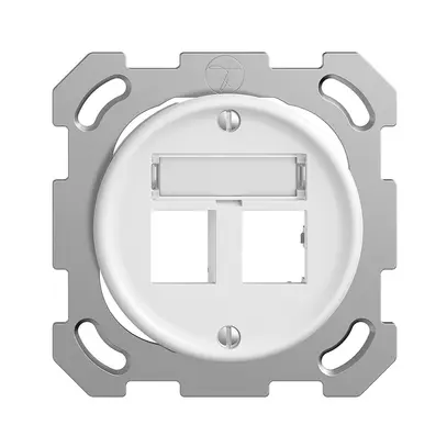 Kit montaggio ENC Sdue QM, uscita dritta 2×RJ45 freenet bianco 
