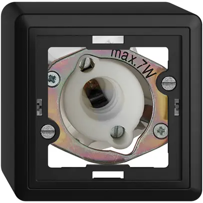 Signal lumineux AP EDIZIOdue noir 7W, sans calotte plate 