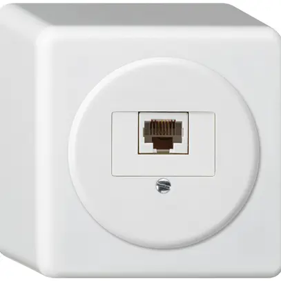 Scatola di raccordo AP basico 1×RJ45u bianco 