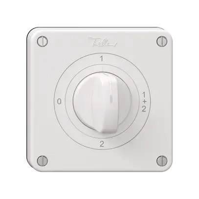 Interrupteur rotatif NEVO N.CO 1/1 L, avec manette, KS, 0-1-1+2-2, blanc 