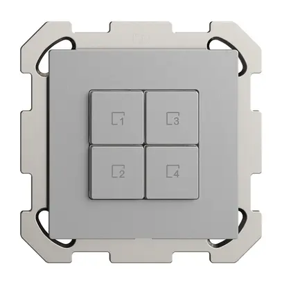 Pulsante scena INC 4 scene/4T Edue Wiser silver 