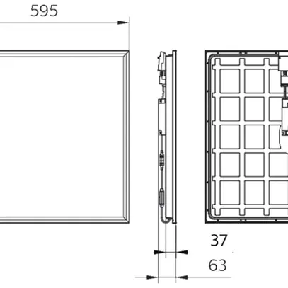 Plafoniera INS LED CoreLine RC133V OC 34.5W 2900/3600/4300lm 830/840 bianco 