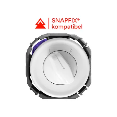Interrupteur rotatif STANDARDdue poign.invers.1P 1-2 p=40mm bc 