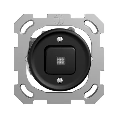 Pulsante luminoso INC STANDARDdue A-R/1P nero con lente, LED giallo 