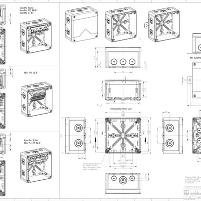 Boîte de dérivation AP Spelsberg Abox Pro 100-L 152×152×85mm IP69 gr 
