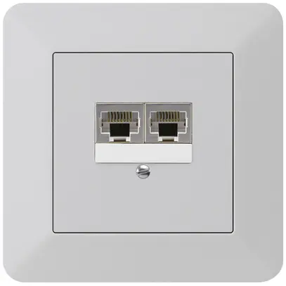 Boîte ENC kallysto.trend 2×RJ45s gris clair parallèle 