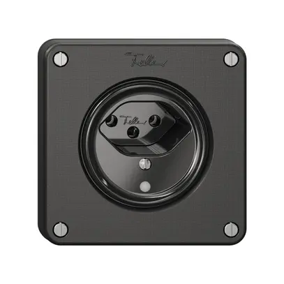 Steckdose NEVO, 1×T13, m.LED, schwarz 