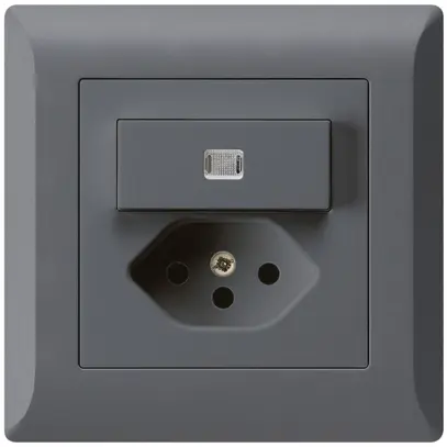 Combinazione luminosa INC 3/1P+T13 antracite kallysto.line 