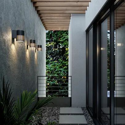 Applique Nordlux ALUDRA 1×E27 15W IP54 Ø124mm noir 