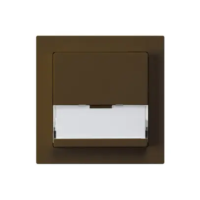 Tasto di suoneria INC A/1L kallysto marrone con porta-etichetta 37×15mm 