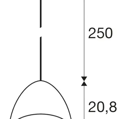Luminaire suspendu SLV PARA CONE 20 E27 1×60W Ø201mm noir/or 