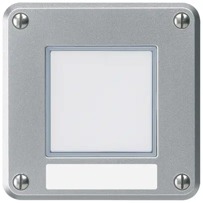 Contact à poussoir de sonnerie Hager robusto IP55 avec plaquette aluminium 