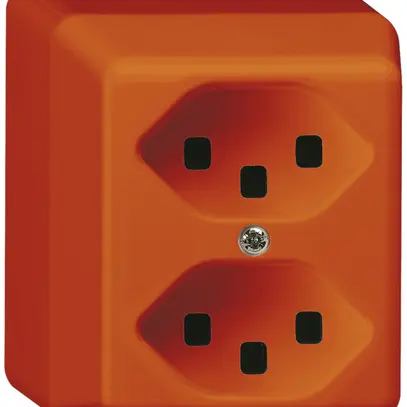 Prise AP basico 2×type 23 orange 