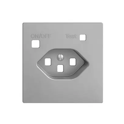 Kit frontal EDIZIOdue pour prise FI F, T23, silver 