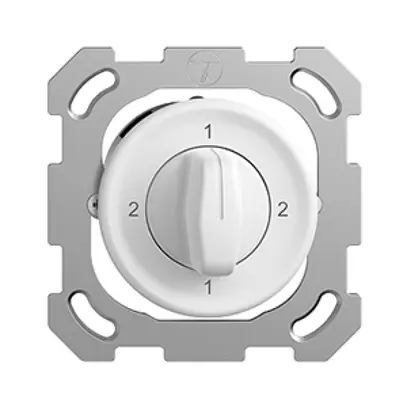 Interruttore rot.INC STANDARDdue 3/3L bianco, con manopola 