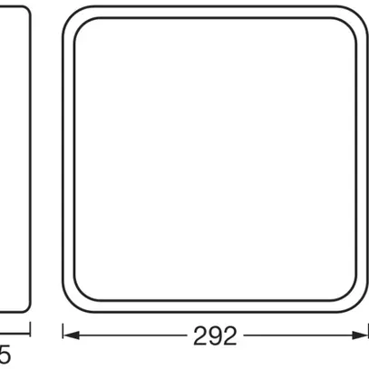 LED-Deckenleuchte LEDVANCE Orbis Alicia 16W 1000lm 830 292×292×55mm Holz 
