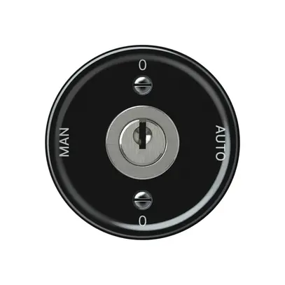 Interruttore a chiave origin commutatore 2/1L 16A 250V 0-AUTO-0-MAN 60×60mm nero 