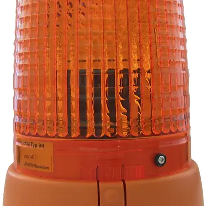 Feu tournant LED Hugentobler type 94 230V 2.5W E14 Ø155×194mm calotte orange 