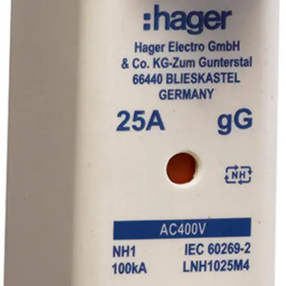 Fusibile HPC Hager DIN1c 400VAC 125A gG/gL segnalatore doppio antiruggine 