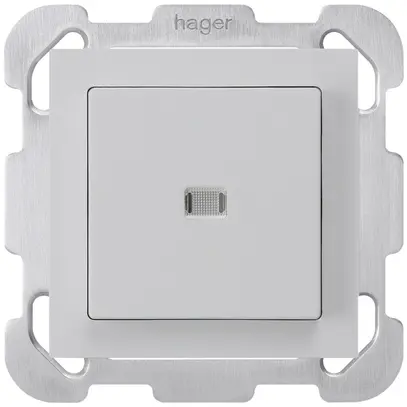 Interrupteur poussoir lumineux ENC kallysto 3/2P grc avec plaque de fixation 