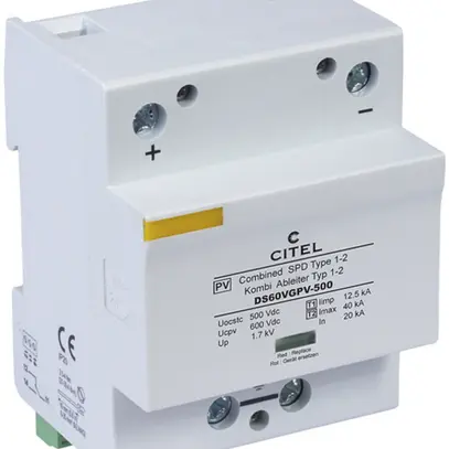 Protezione sovratensione PV Flury DS50 VGPV, 500V DC, t1+2 