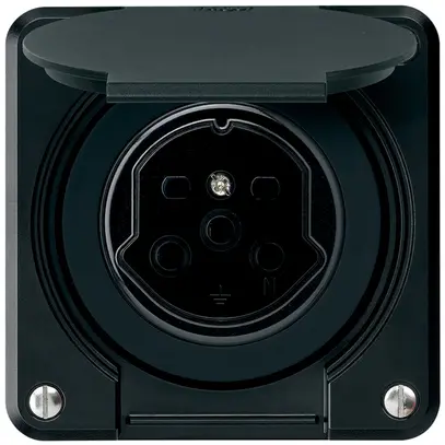 Presa INC robusto tipo 15 nero per combinazione 