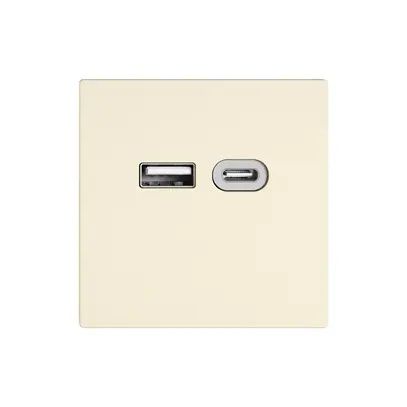 Prise de charge USB EDIZIO.liv SNAPFIX® 230VAC 18W 1×USB A 1×USB C cr 