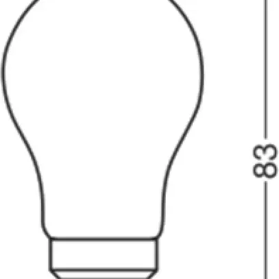 Lampada LED LEDVANCE CLASSIC B22d 3.4W 470lm 827 opaco Ø45×83mm 