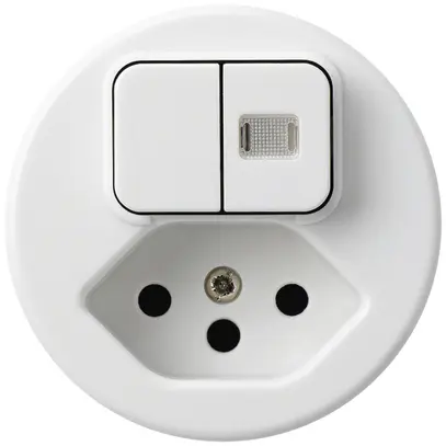 Inserto per combinazione luminosa 1/3+3/1L+T13 bianco basico 1 lente pro.bambini 