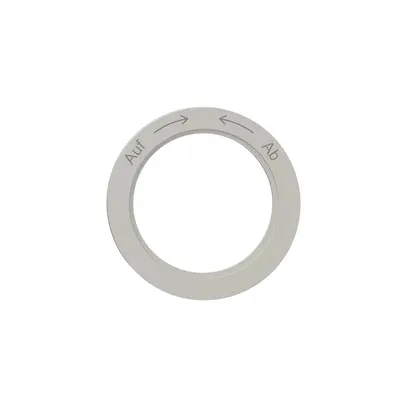 Disque indicateur NEVO, p.interrupteur rotatif, Auf-> <-Ab, gris clair 