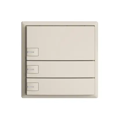 Pulsante KNX RGB EDUE, 250mW, c.LED RGB, 3×pulsante, com.1×tasto, crema 