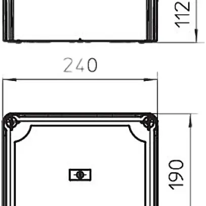 Boîte de dérivation Bettermann fermée 240×190×115mm avec couvercle transparent 