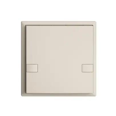 Poussoir univ. ENC 1×2t bornes à vis EDIZIOdue crema, sans LED 