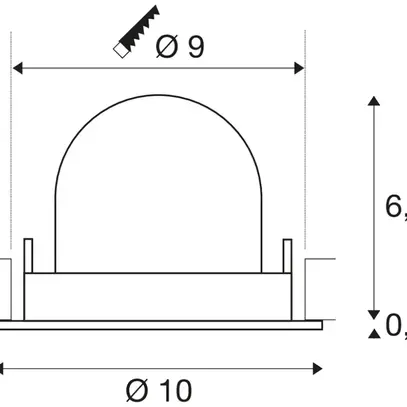 Downlight LED INC SLV NUMINOS GIMBLE S, 8.6W 250mA 790lm 4000K 55° bc 