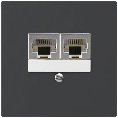 Boîte ENC kallysto 2×RJ45s noir parallèle 