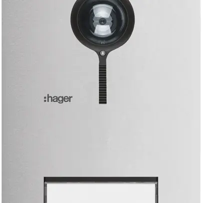 Poste vidéo externe Hager elcom.one 2-fils pour 1appartement acier fin 