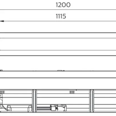 Plafoniera LED CoreLine SM136V OC 31W 4000K DIM 1200×200mm IP20, bianco 