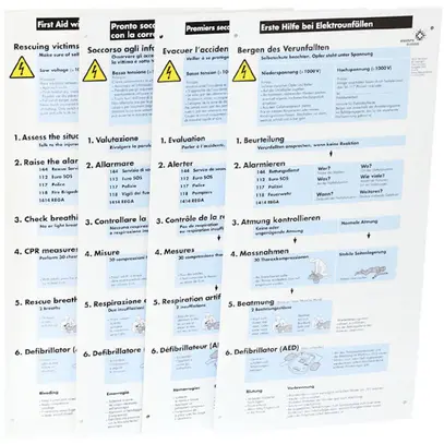 Erste-Hilfe-Tafel Deutsch 210×432mm 
