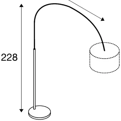 Piantana SLV FENDA BOW BASE, E27 40W IP20 cromata 