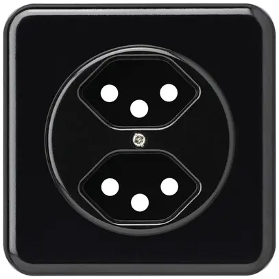 Kit front. INC basico 2×tipo 13 nero 86×86mm con protezione bambini 