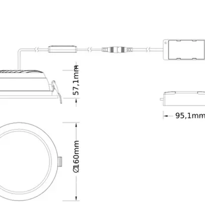 Downlight LED LEDVANCE COMFORT OP 18W 2160lm 930/940 IP20/44 95° Ø160 bianco 
