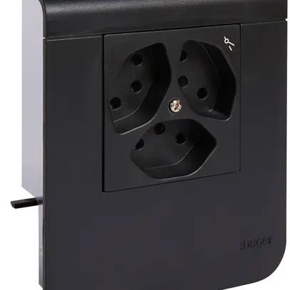 Supporto d'apparecchio Hager per SL20055 nero, 3×T13 1×S 