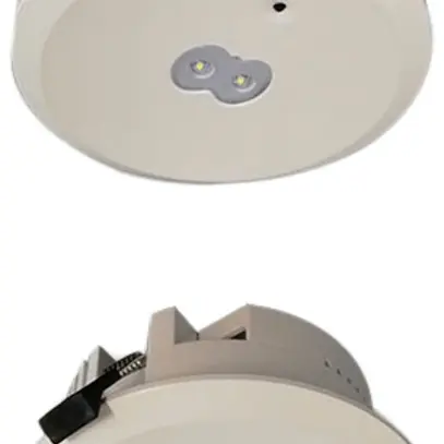 Spot anti-panico e per vie di fuga LED, AL-P, 2×3W, autonomia 1h, soffitto 