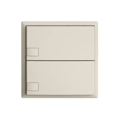 Poussoir KNX RGB EDUE, 250mW, s.LED, 2×poussoir, commande 1×touche, crema 