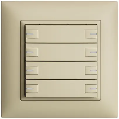 Pulsante INC KNX 8×EDIZIOdue vanille RGB con LED 