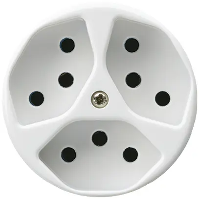 Insert pour prise ENC basico 3×type 13 blanc 