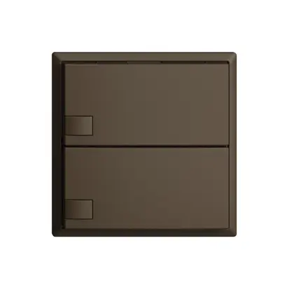 Pulsante INC KNX 2×EDIZIOdue coffee RGB senza LED 
