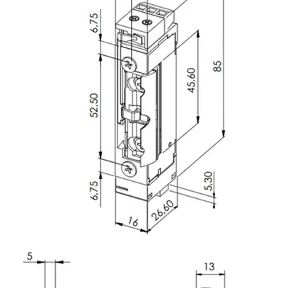 Apriporta precaricato BSW B5001--L, 24VDC, disecc.ch. scrocco a raggiera 