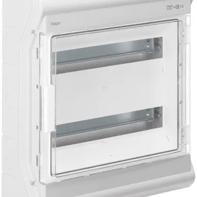 Distributeur AP Hager vector 2-rangées 18UM IP65 418×452×151mm sans entrée 
